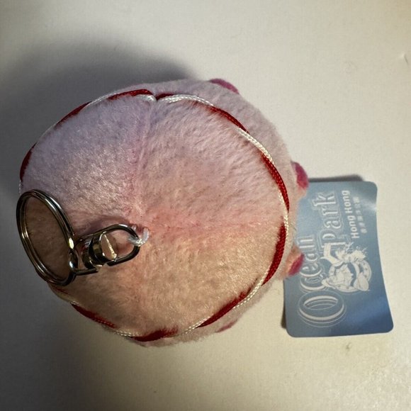 !Ocean Park Hong Kong Octopus Takoyaki Pink Keychain Souvenir Collectible 4" NWT - Picture 2 of 6
